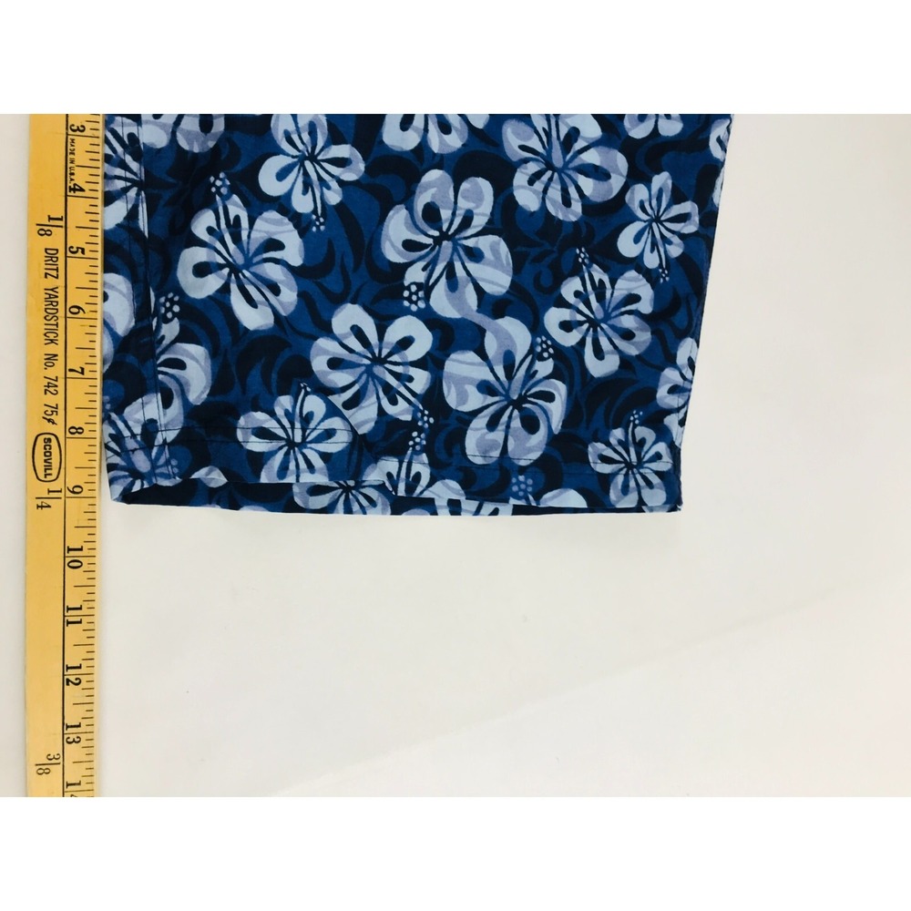 Old Navy Shorts Women's Size Small Navy Blue Floral Swim Trunks Lined Drawstring - Picture 4 of 7